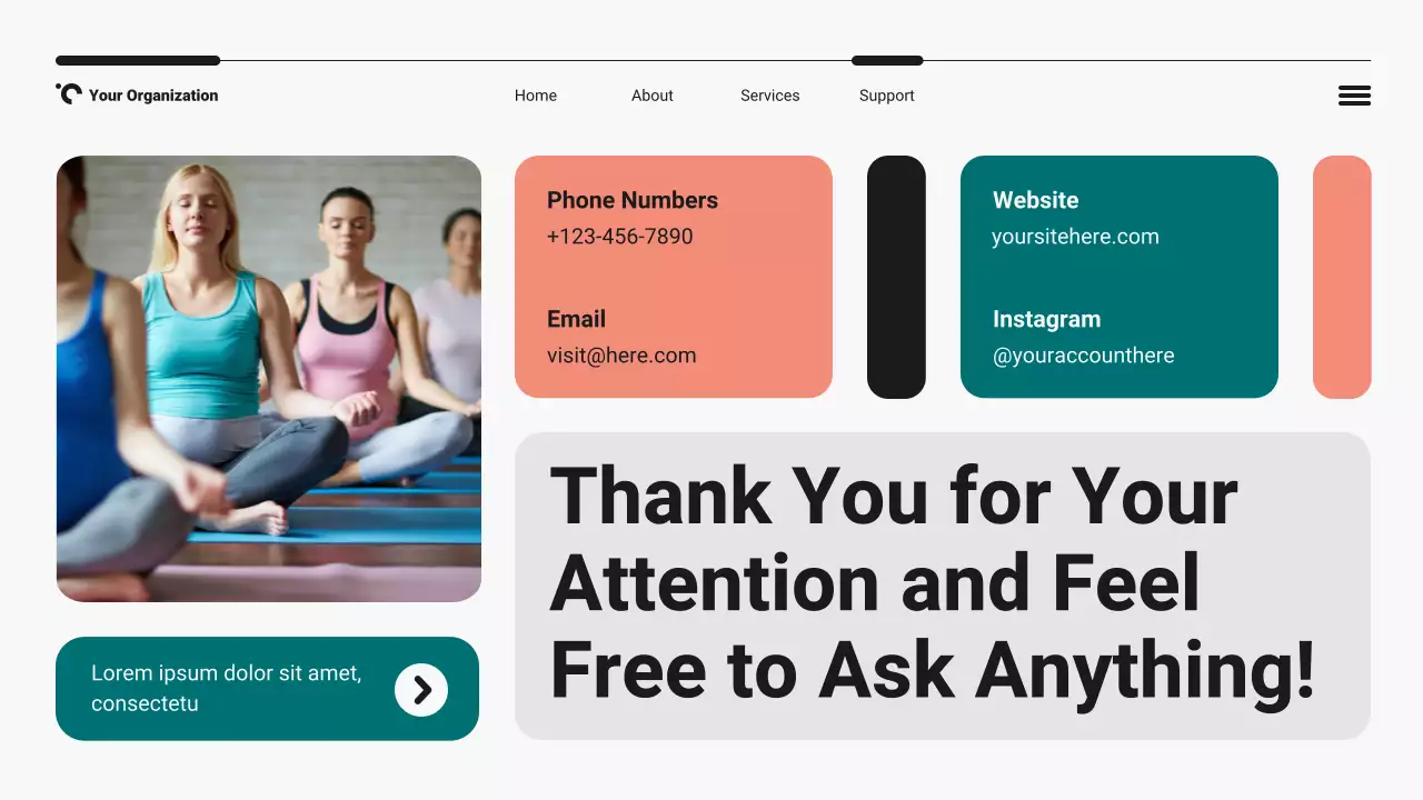 Teal and Orange Modern Bento Grid Women's Health and Wellness Presentation