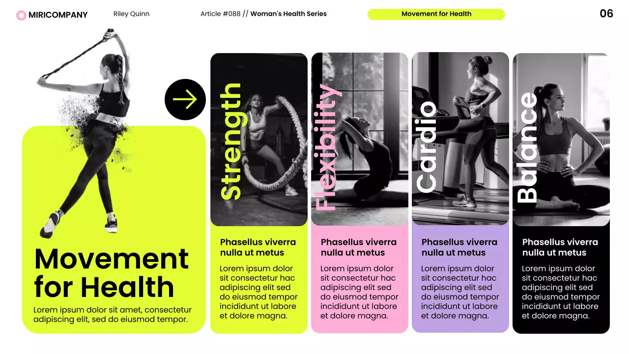 Yellow Neon Modern Women's Health Insight Presentation