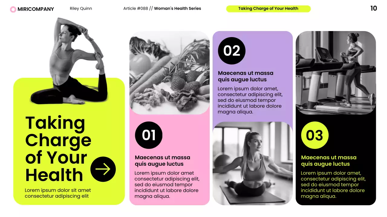 Yellow Neon Modern Women's Health Insight Presentation