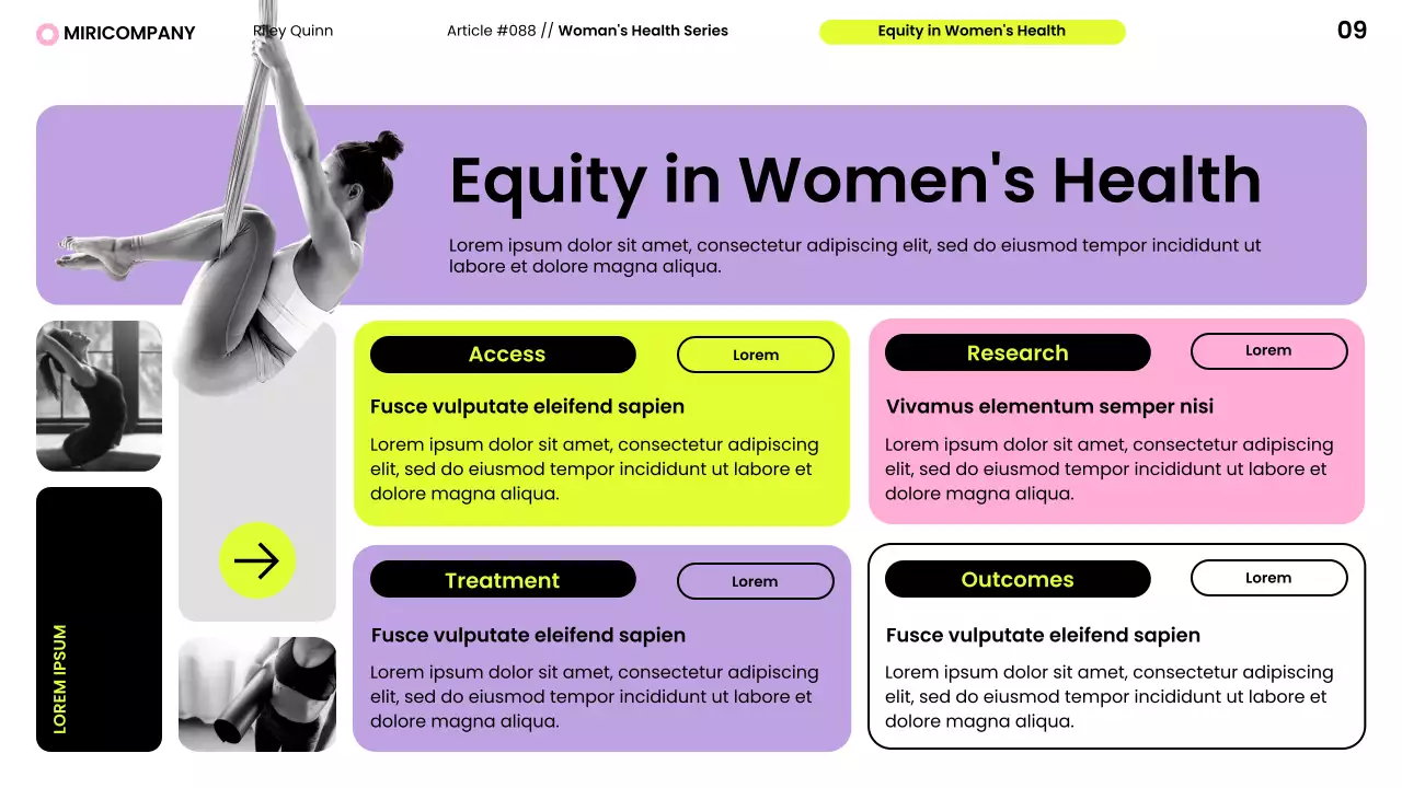 Yellow Neon Modern Women's Health Insight Presentation