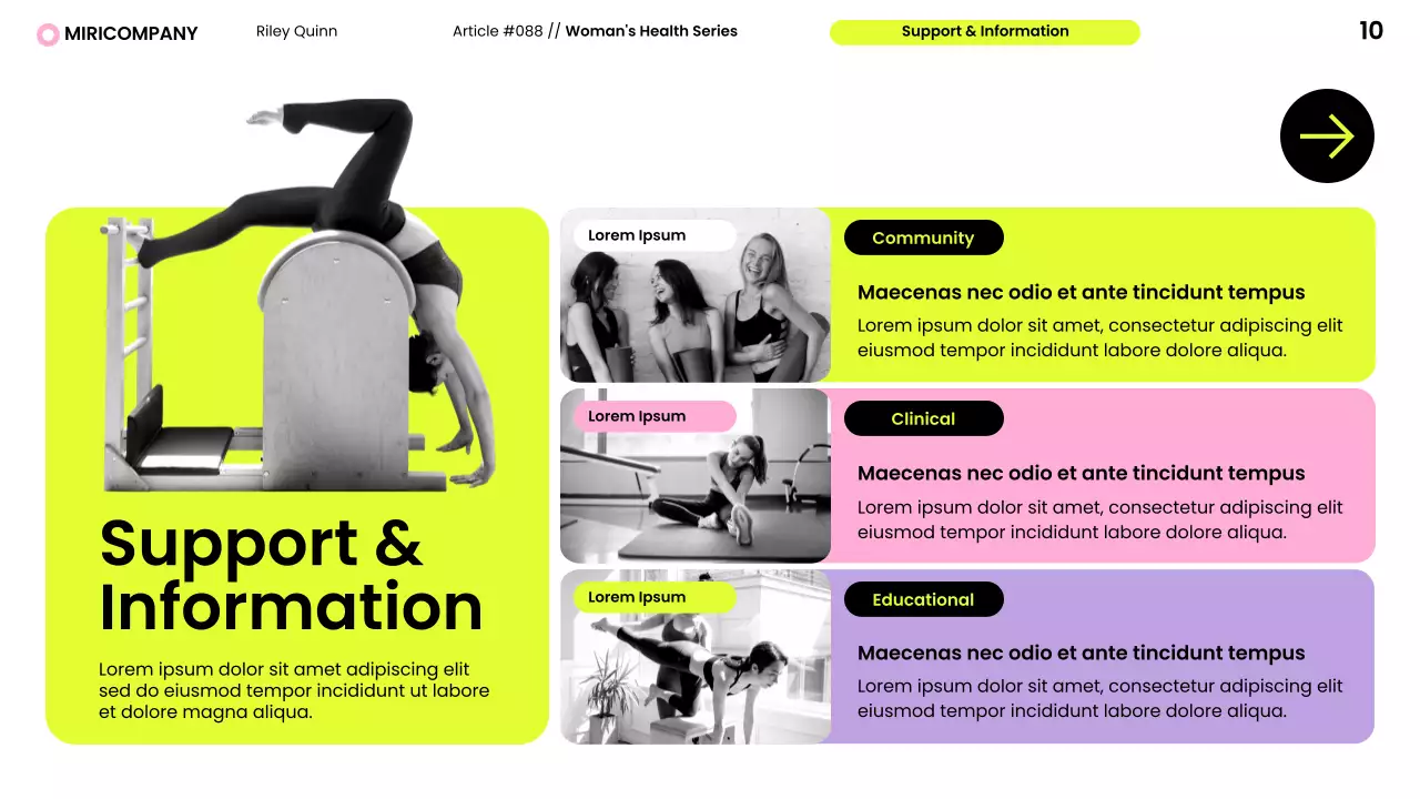 Yellow Neon Modern Women's Health Insight Presentation