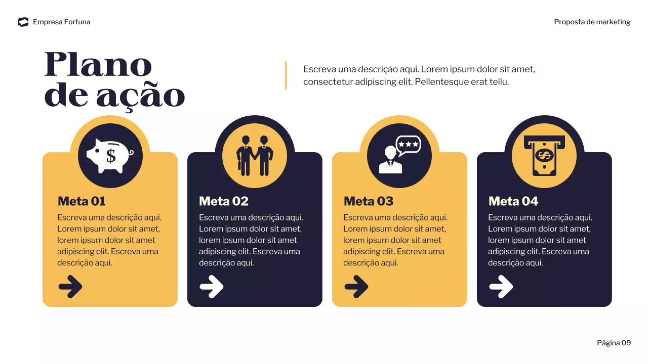 documento de marketing moderno da marinha