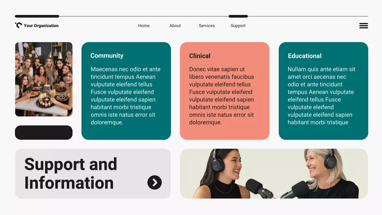 Teal and Orange Modern Bento Grid Women's Health and Wellness Presentation
