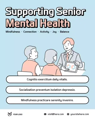 Blue Minimal Mental Health Guide Instagram Post