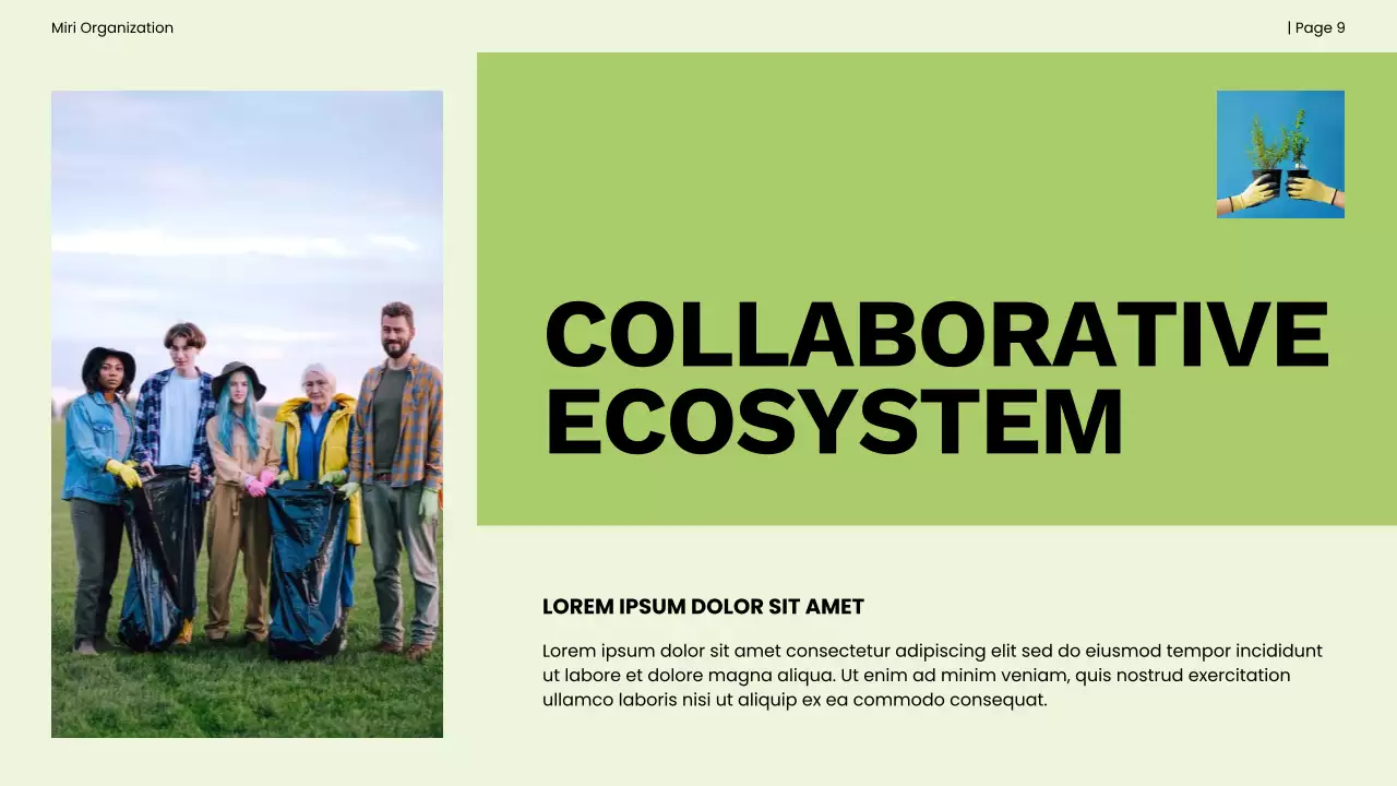 Green and Black Bold Non-Profit Impact Report Presentation