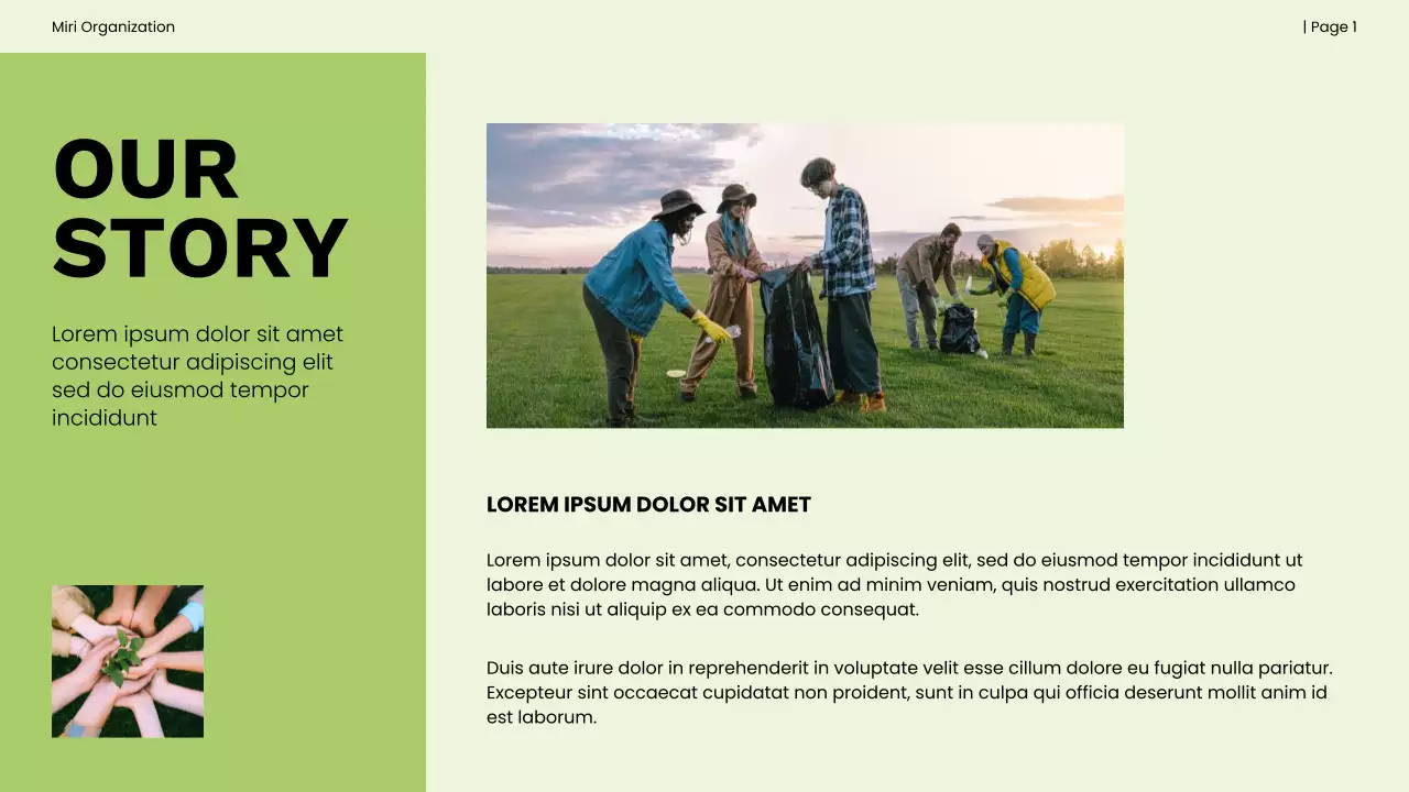 Green and Black Bold Non-Profit Impact Report Presentation