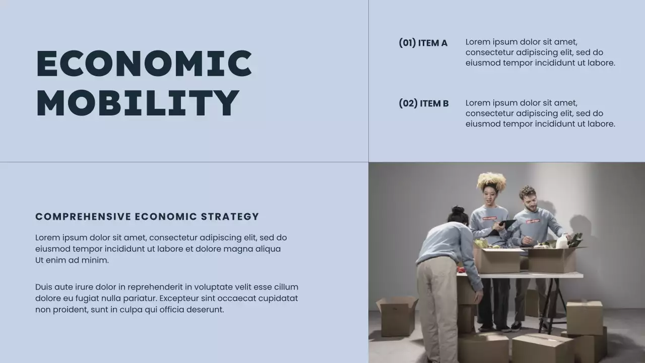 Blue and Black Minimalist Non-Profit Organization Impact Report Presentation