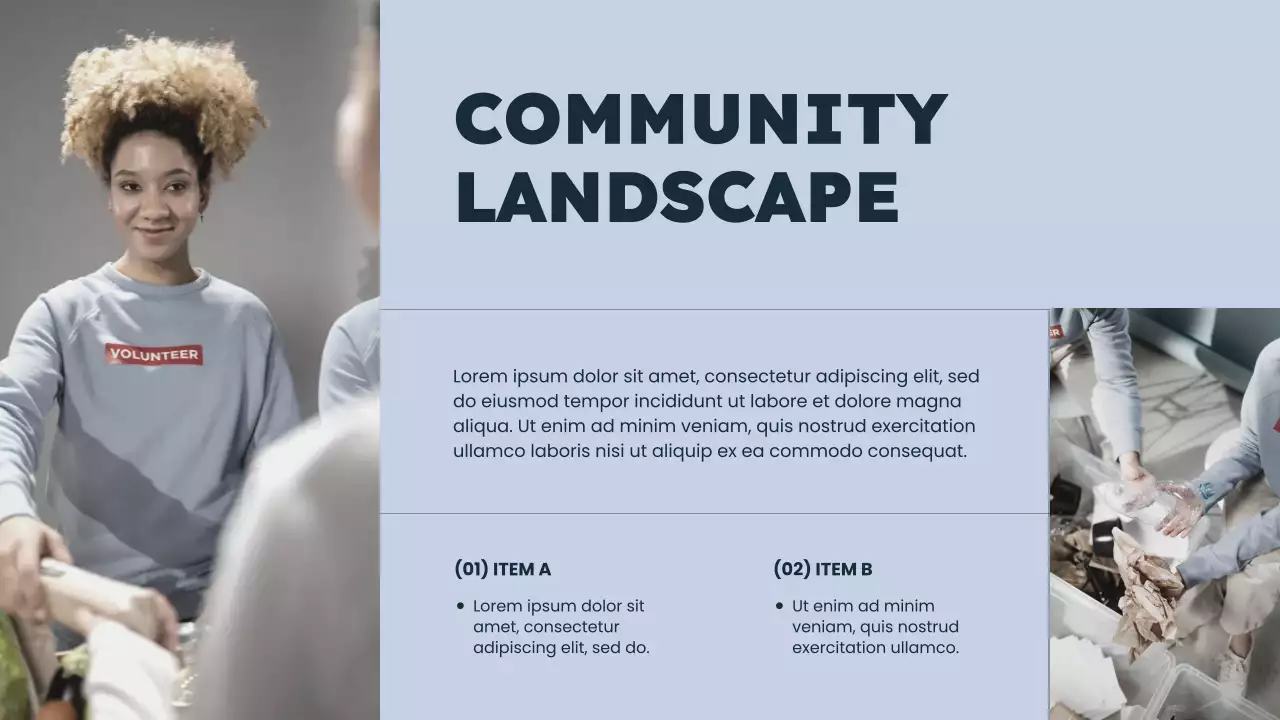 Blue and Black Minimalist Non-Profit Organization Impact Report Presentation