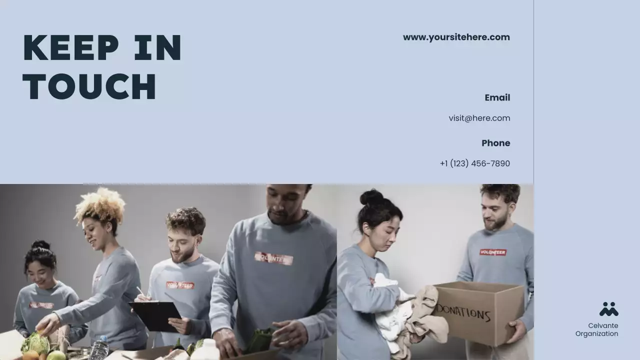 Blue and Black Minimalist Non-Profit Organization Impact Report Presentation