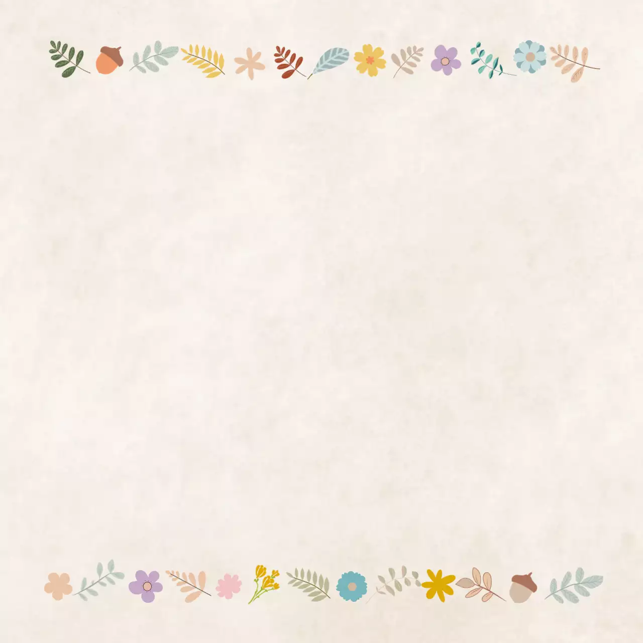 베이지 심플 꽃 엽서