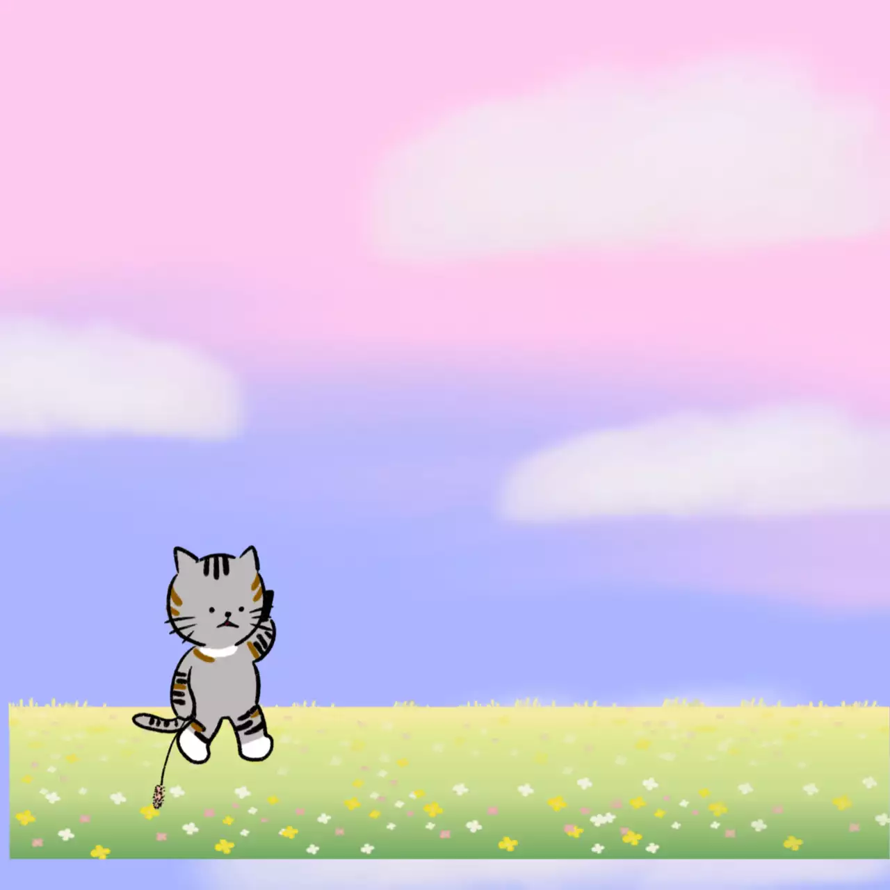 핑크 아기자기한 동물 스티커