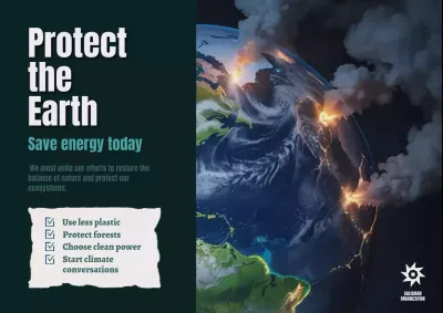 Blue Modern Environmental Announcement Poster