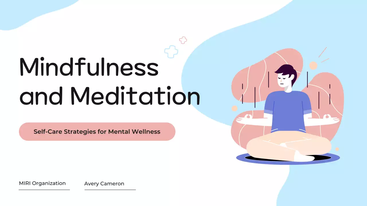 Blue Minimalist Meditation Guide Presentation