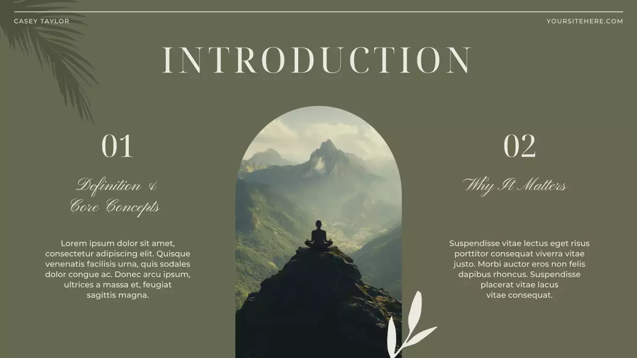 Green Elegant Minimalist Wellness Guide Presentation