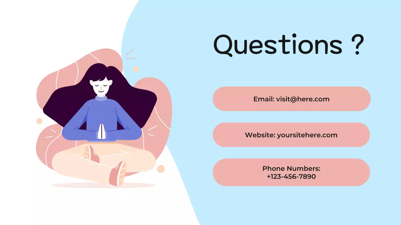 Blue Minimalist Meditation Guide Presentation