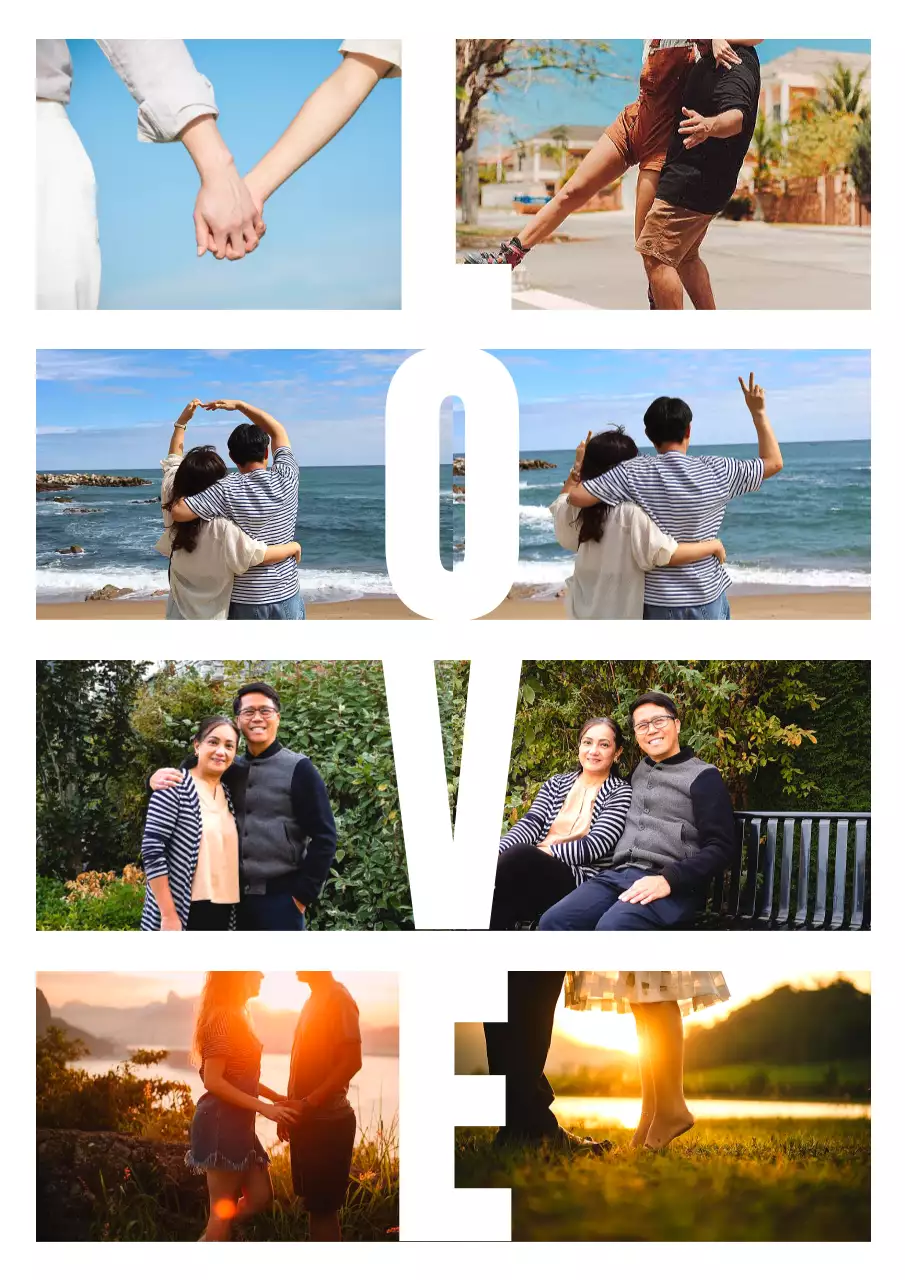 Beige Romantic Love Announcement Poster