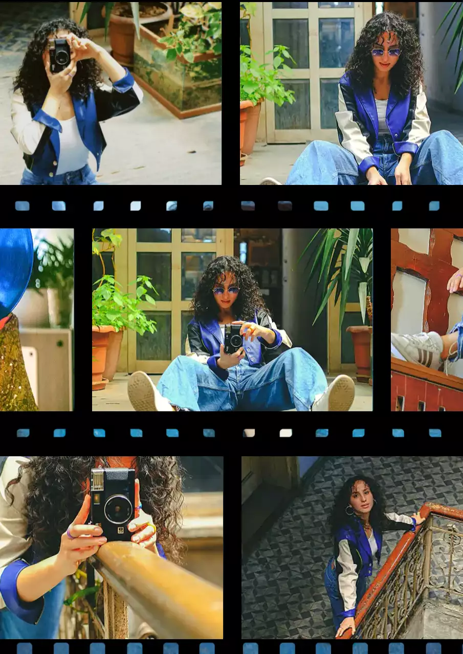 Blue Retro Photography Storybook Poster