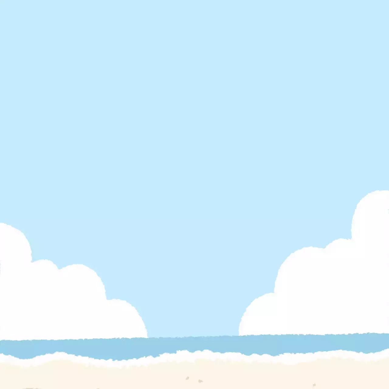 하늘색 심플 자연 엽서