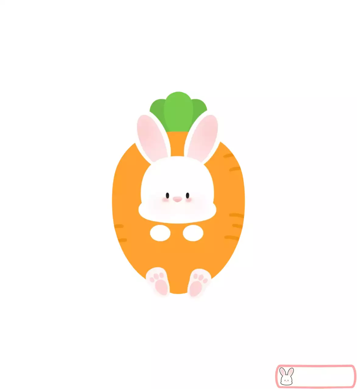 주황 아기자기한 동물 스티커