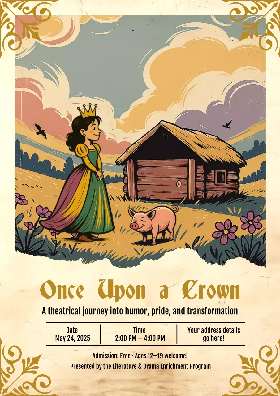 Colourful Vintage Theater Invitation Poster