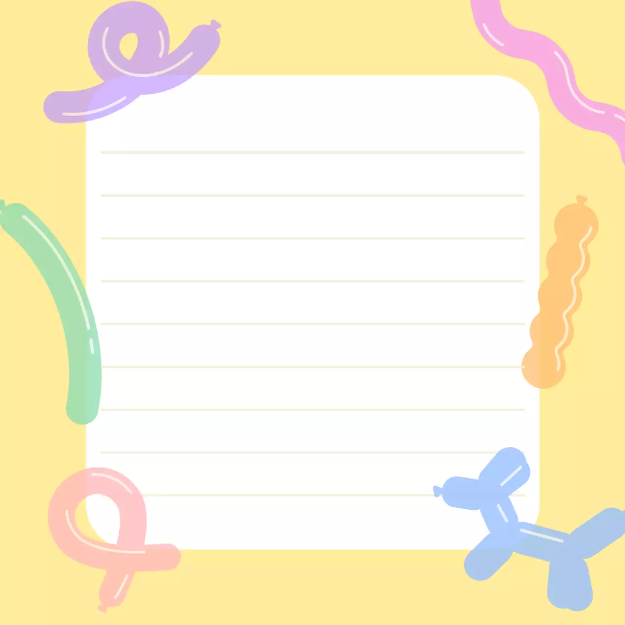 노랑 아기자기한 메모지 문구