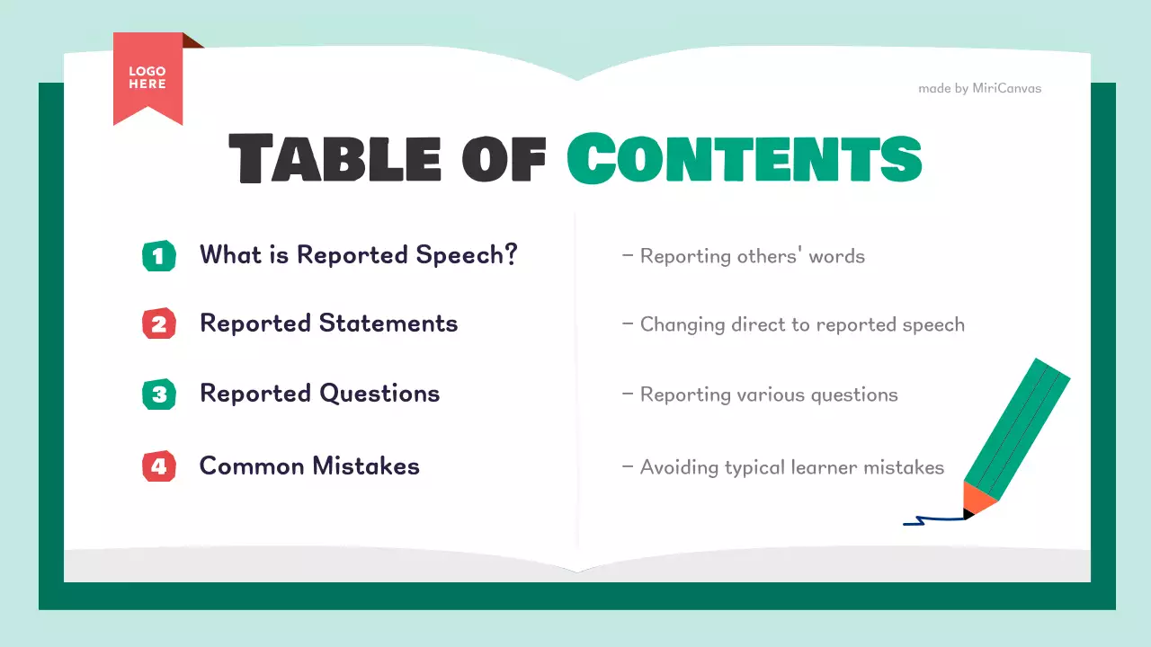 Green And Mint Cute Education Guide Presentation