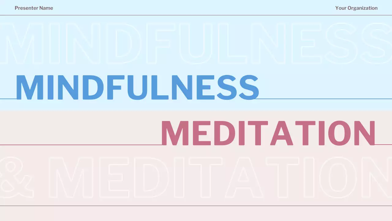 Calm Modern Mindfulness Presentation