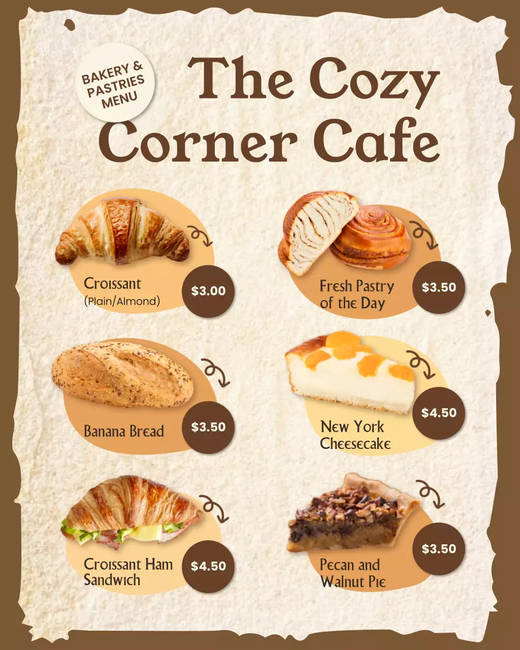 Beige and Brown Digital Bakery Menu Instagram Post