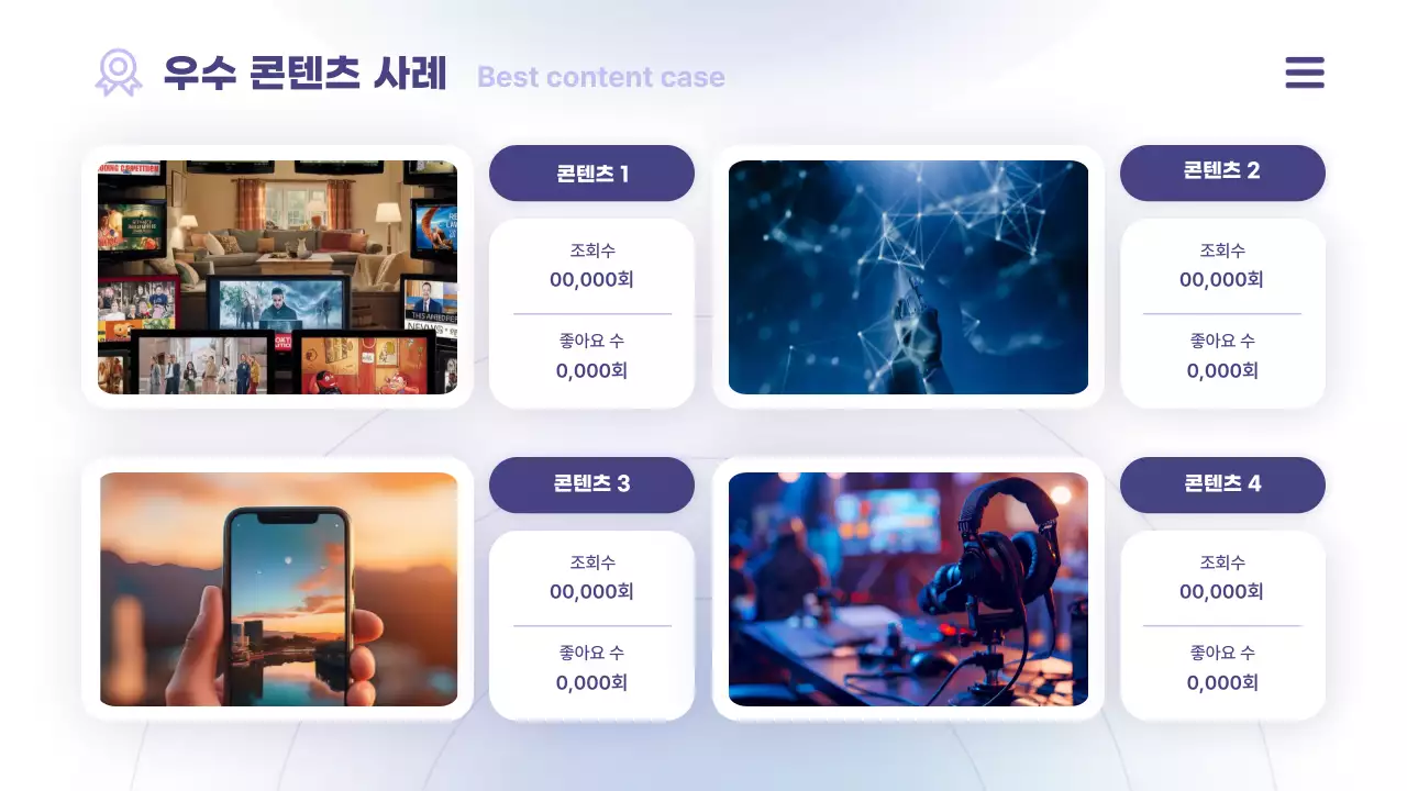 흰색 모던 소셜미디어 보고서