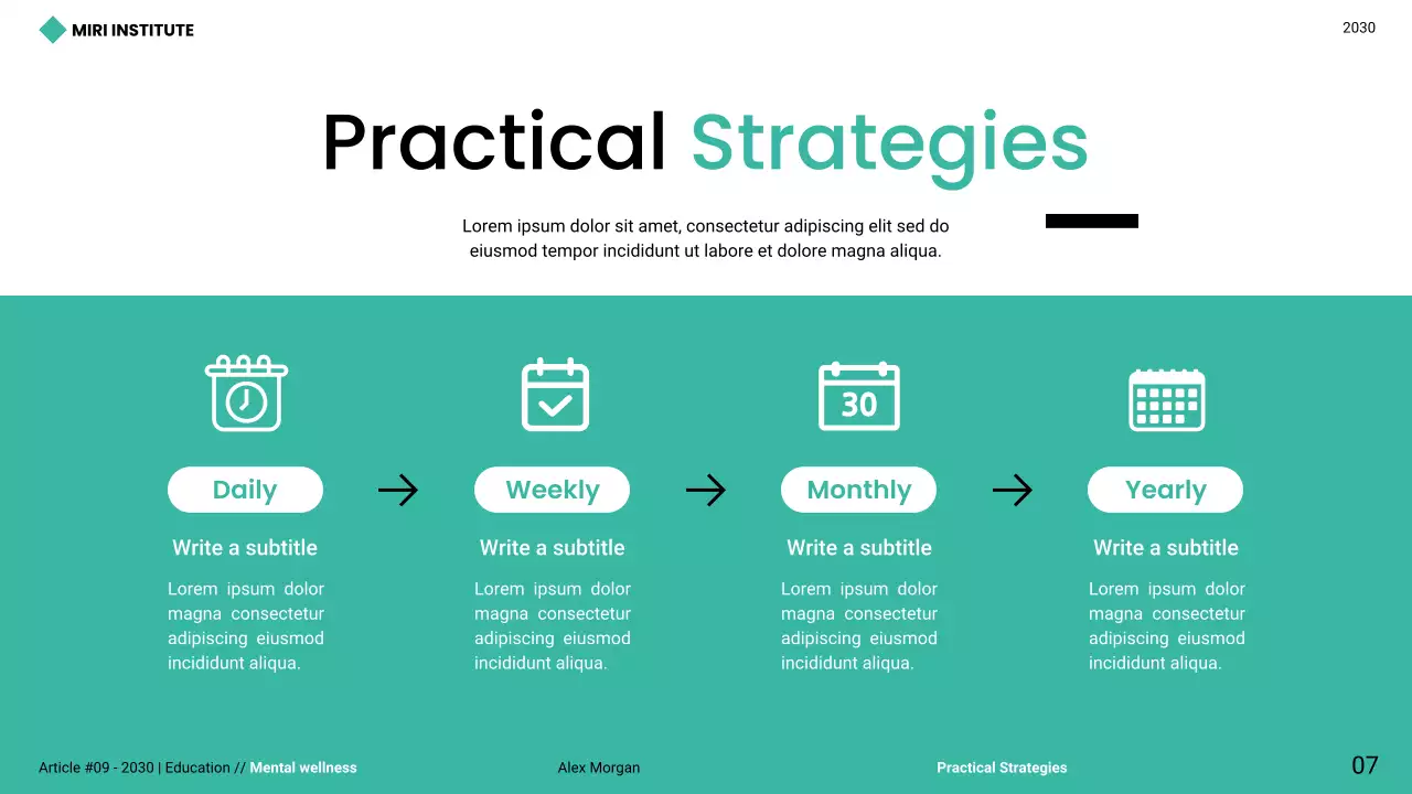 Teal Modern Minimalist Youth Mental Health Presentation