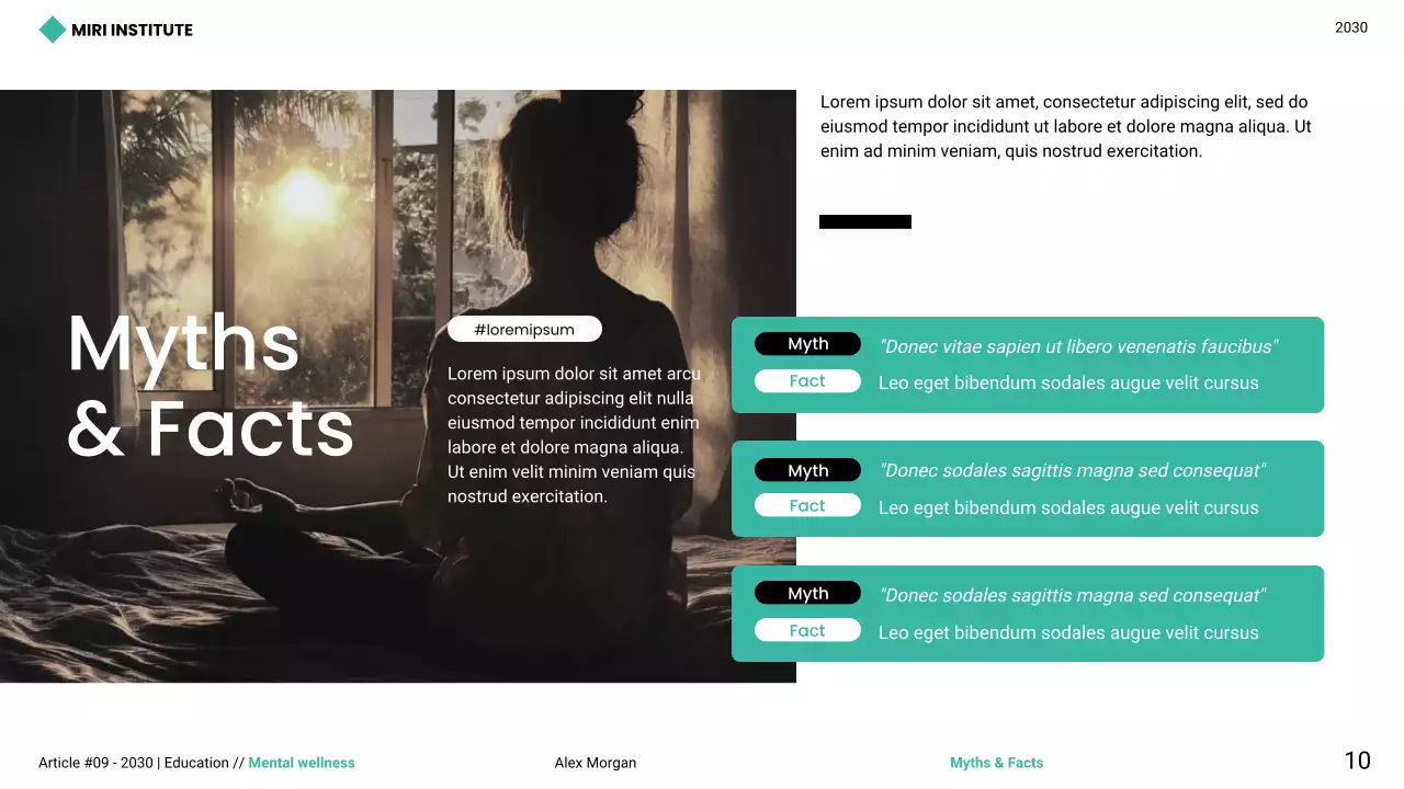 Teal Modern Minimalist Youth Mental Health Presentation