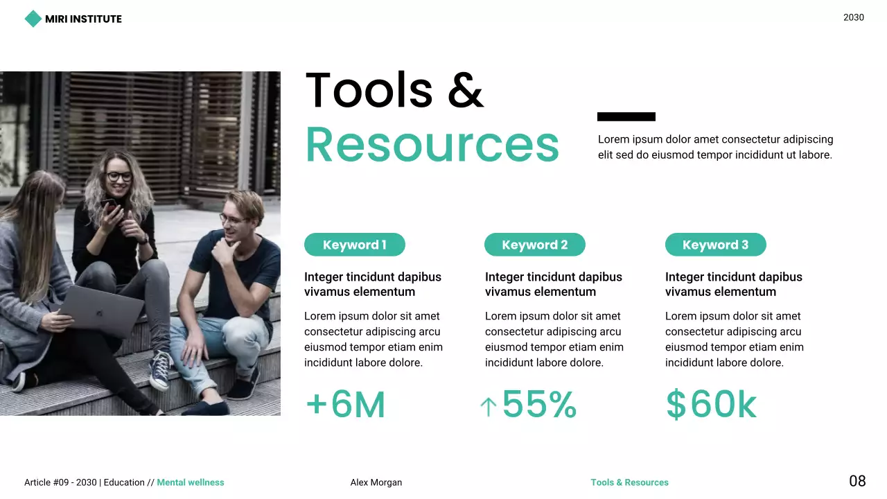 Teal Modern Minimalist Youth Mental Health Presentation