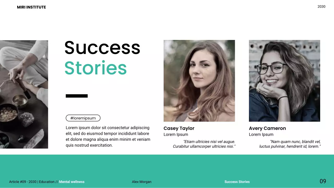 Teal Modern Minimalist Youth Mental Health Presentation