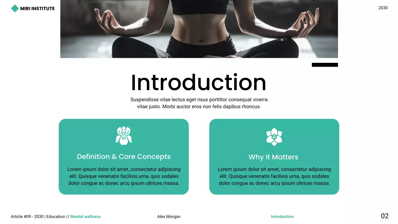 Teal Modern Minimalist Youth Mental Health Presentation