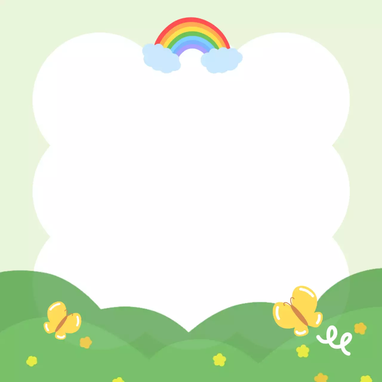 연두 아기자기한 자연 메모지