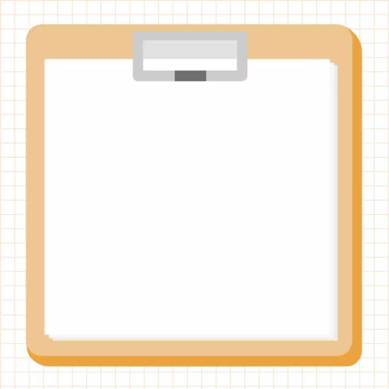 주황 심플 문구 메모지