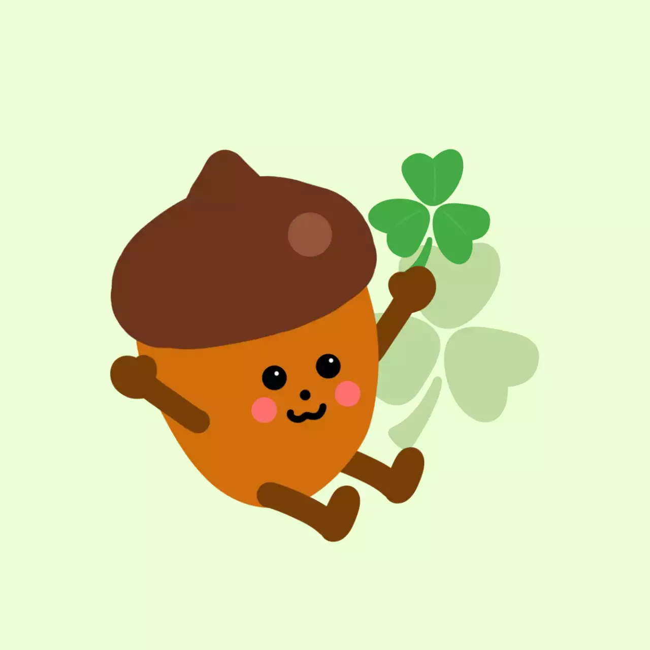 연두 아기자기한 캐릭터 스티커