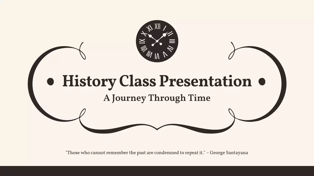 Beige Classic History Class Presentation