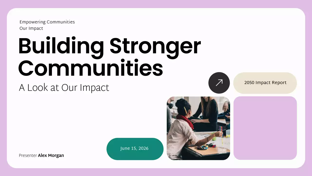 Purple Modern Community Report Presentation