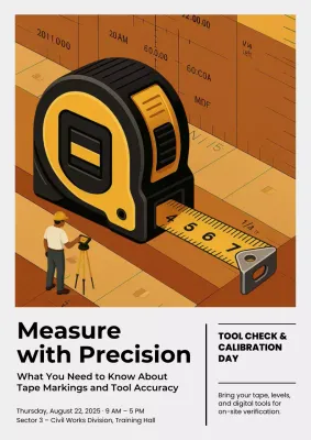 Orange Modern Measurement Workshop Poster