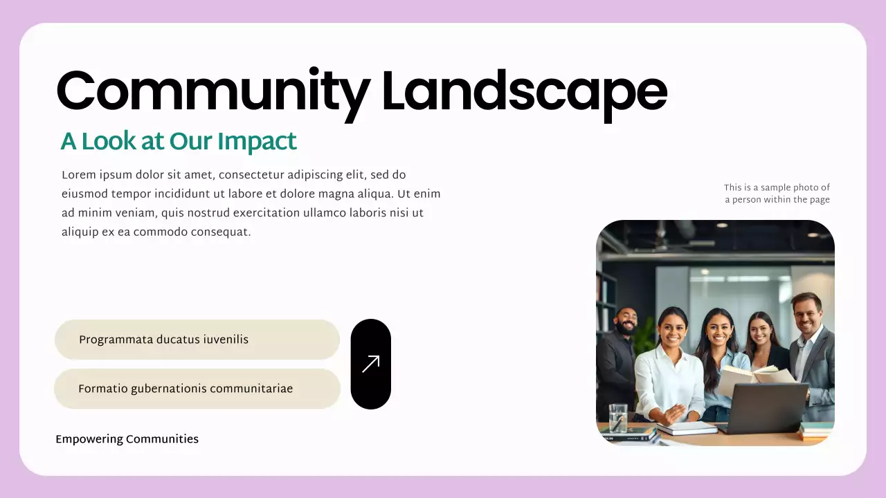 Purple Modern Community Report Presentation