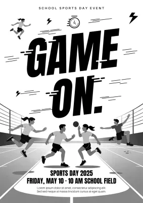 Black Modern Sports Event Poster