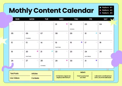 Mint Modern Content Planner Poster