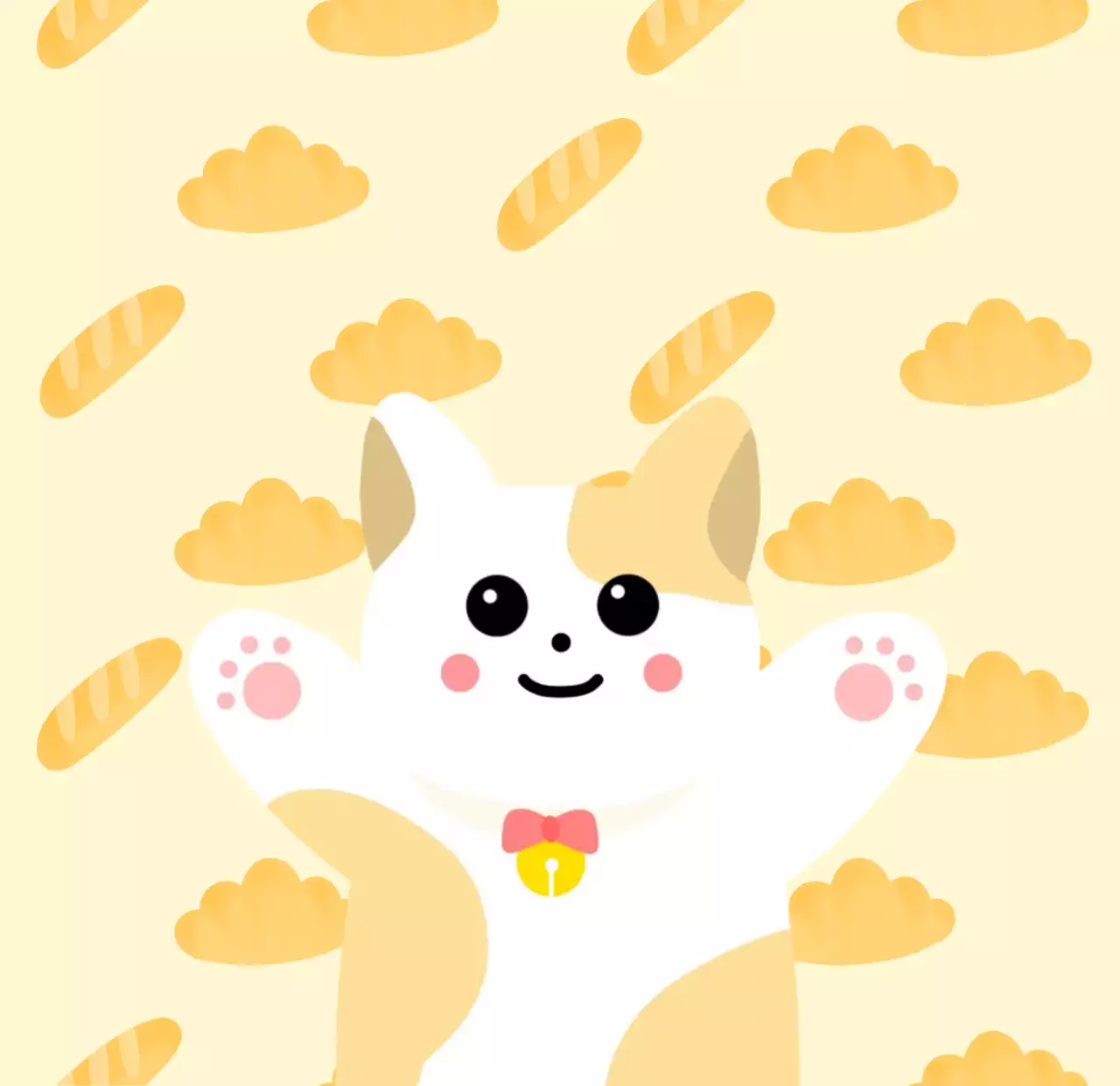 노랑 아기자기한 동물 스티커