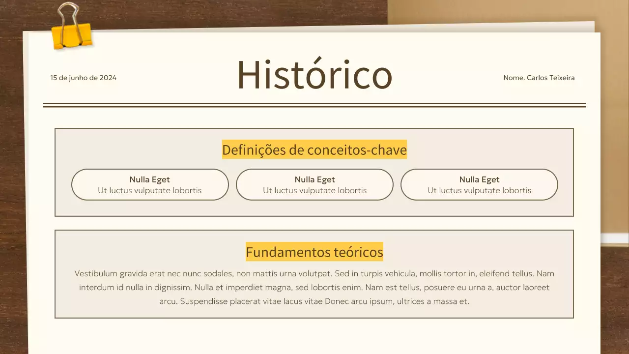 documento académico clássico bege