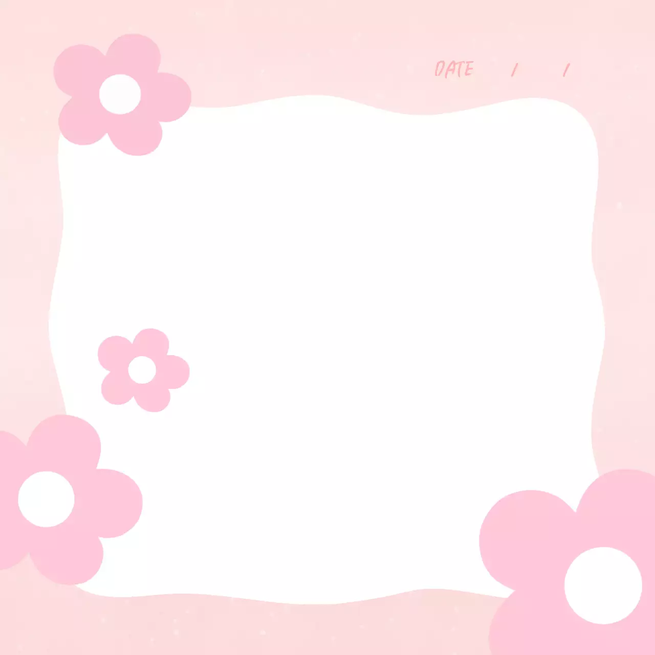 핑크 아기자기한 메모지