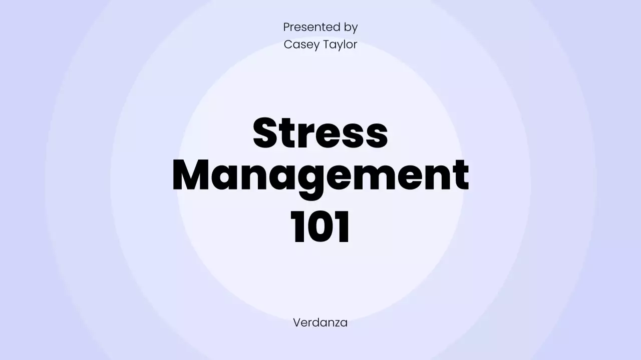 Purple Minimal Stress Lecture Presentation