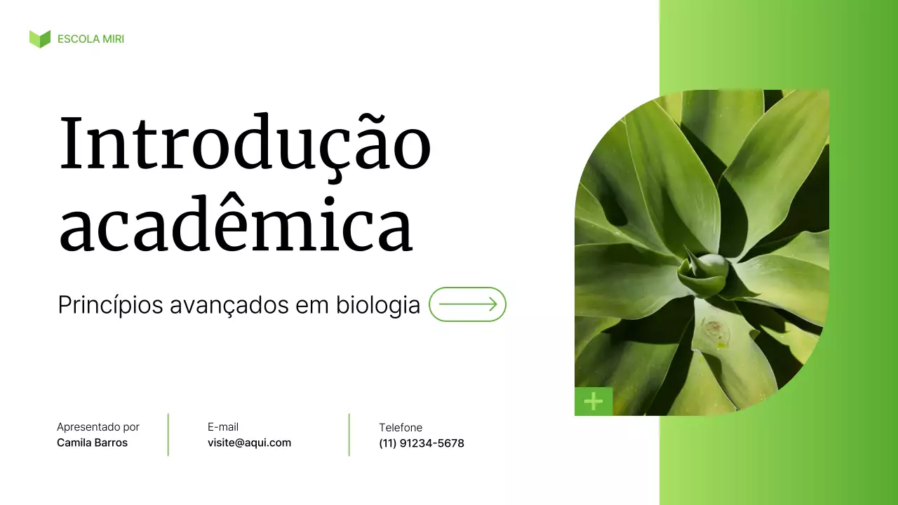 aula de biologia moderna verde