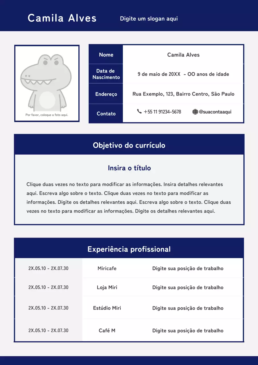 Candidatar-se a um emprego a tempo parcial em branco e azul-marinho