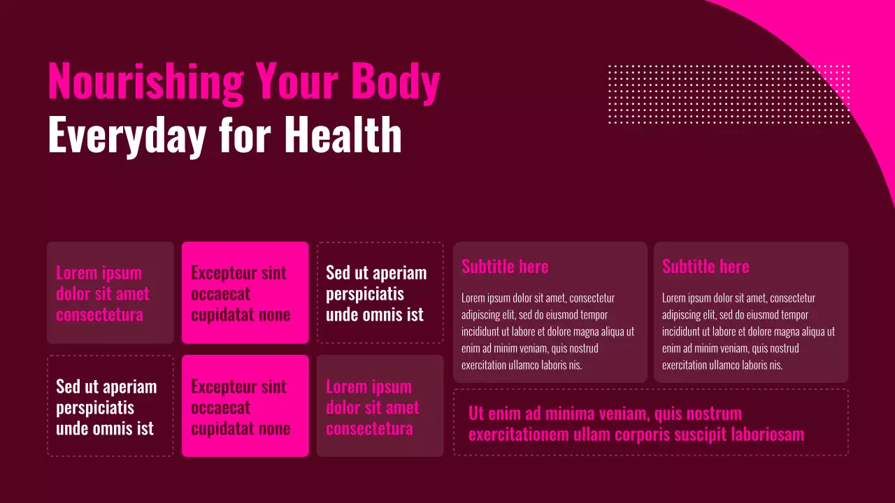 Pink and Black Women's Health Presentation